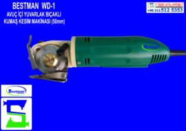 AVUÇ İÇİ YUVARLAK BIÇAKLI KUMAŞ KESİM MAKİNASI BESTMAN WD-1