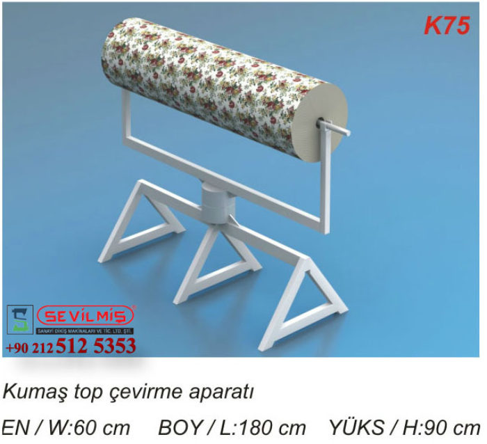 K75 KUMAŞ TOP ÇEVİRME MASASI