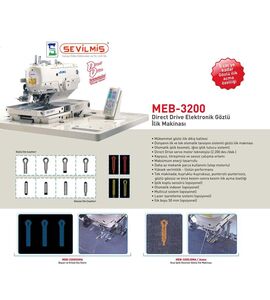 MEB-3200 DİRECKT DRİVE ELEKTRONİK GÖZLÜ İLİK MAKİNASI