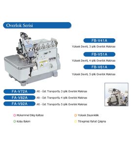 Brother V Serisi Alt Üst Transportlu Overlok Makinaları